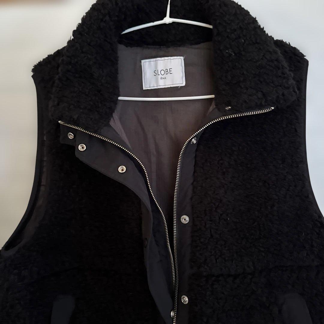 SLOBE ブラック フリース ベスト