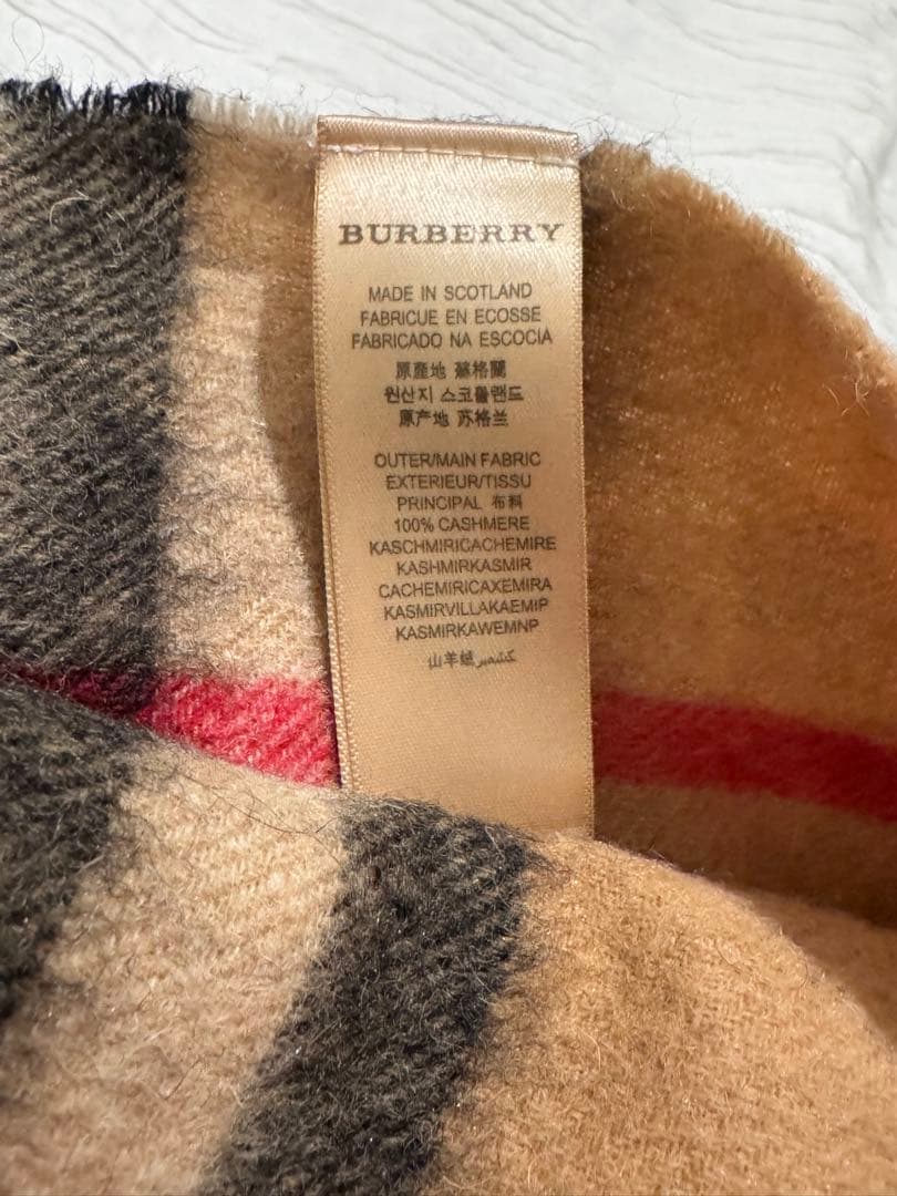 BURBERRY チェック柄 カシミヤマフラー