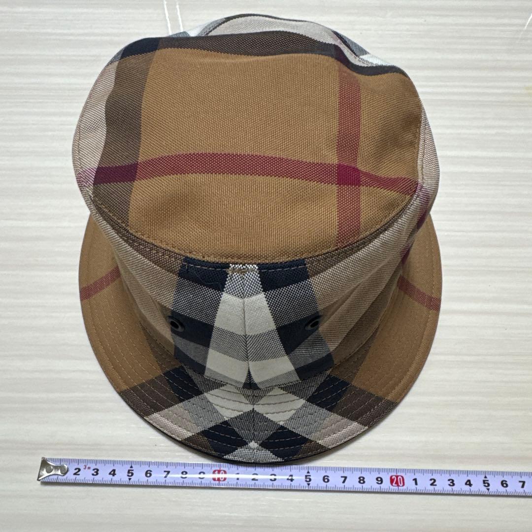 バーバリー　ブラウン系チェック柄 バケットハット