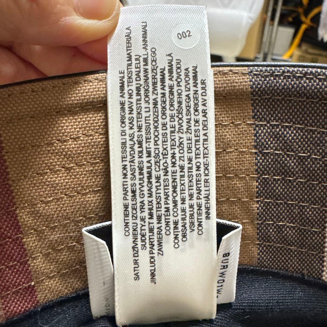 バーバリー　ブラウン系チェック柄 バケットハット