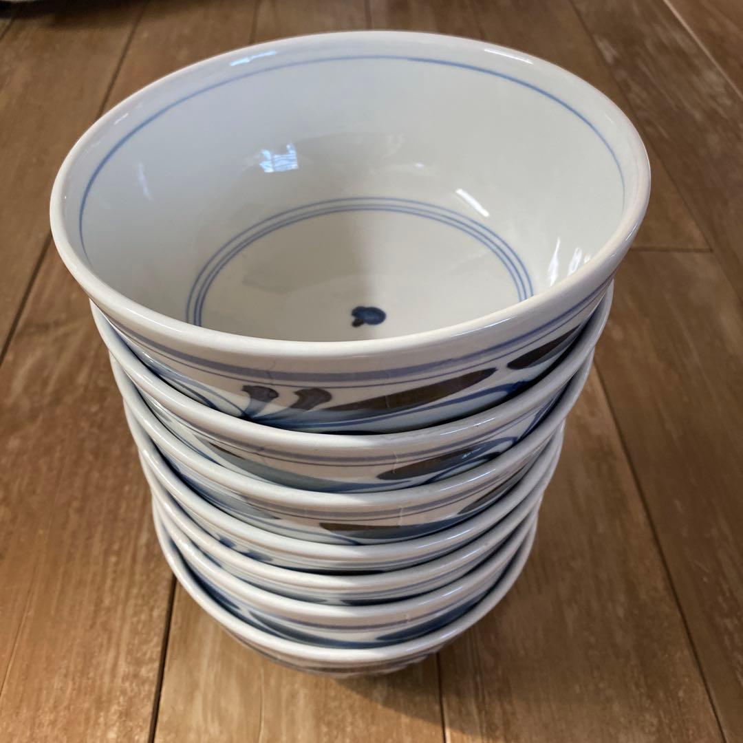 砥部焼 千山 うどん鉢（中）540ml 7個セット