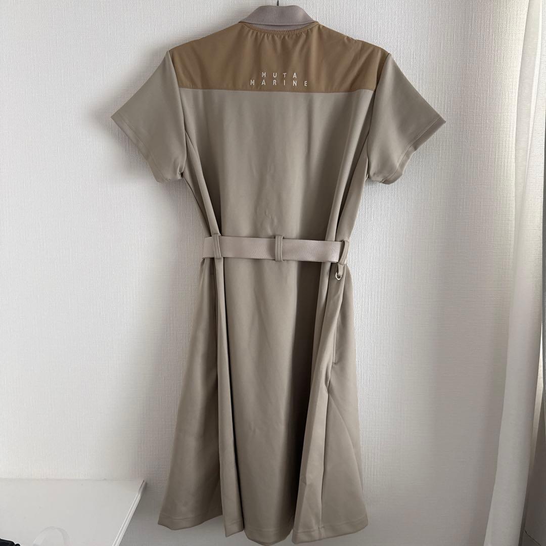 MUTA MARINE ベージュ ポロワンピース