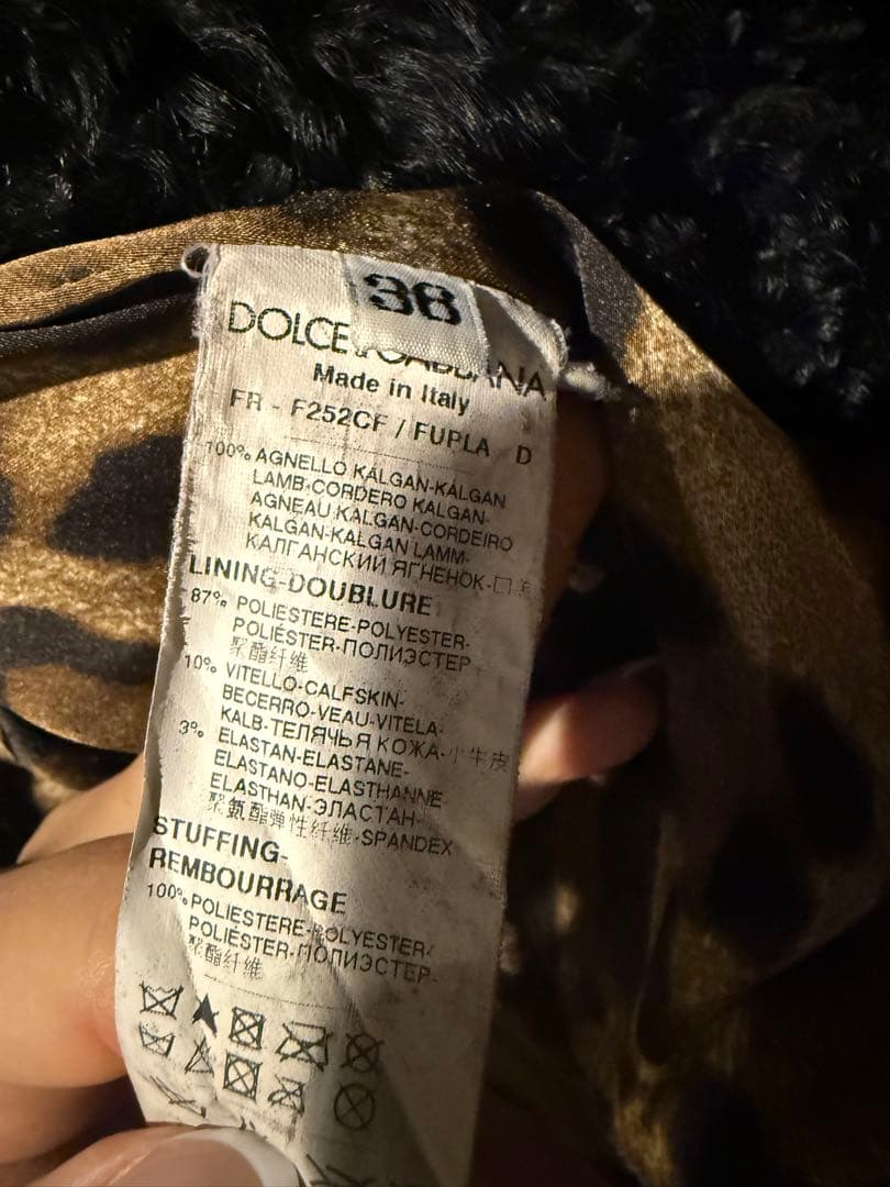 DOLCE & GABBANA 黒ファーコート/ショート