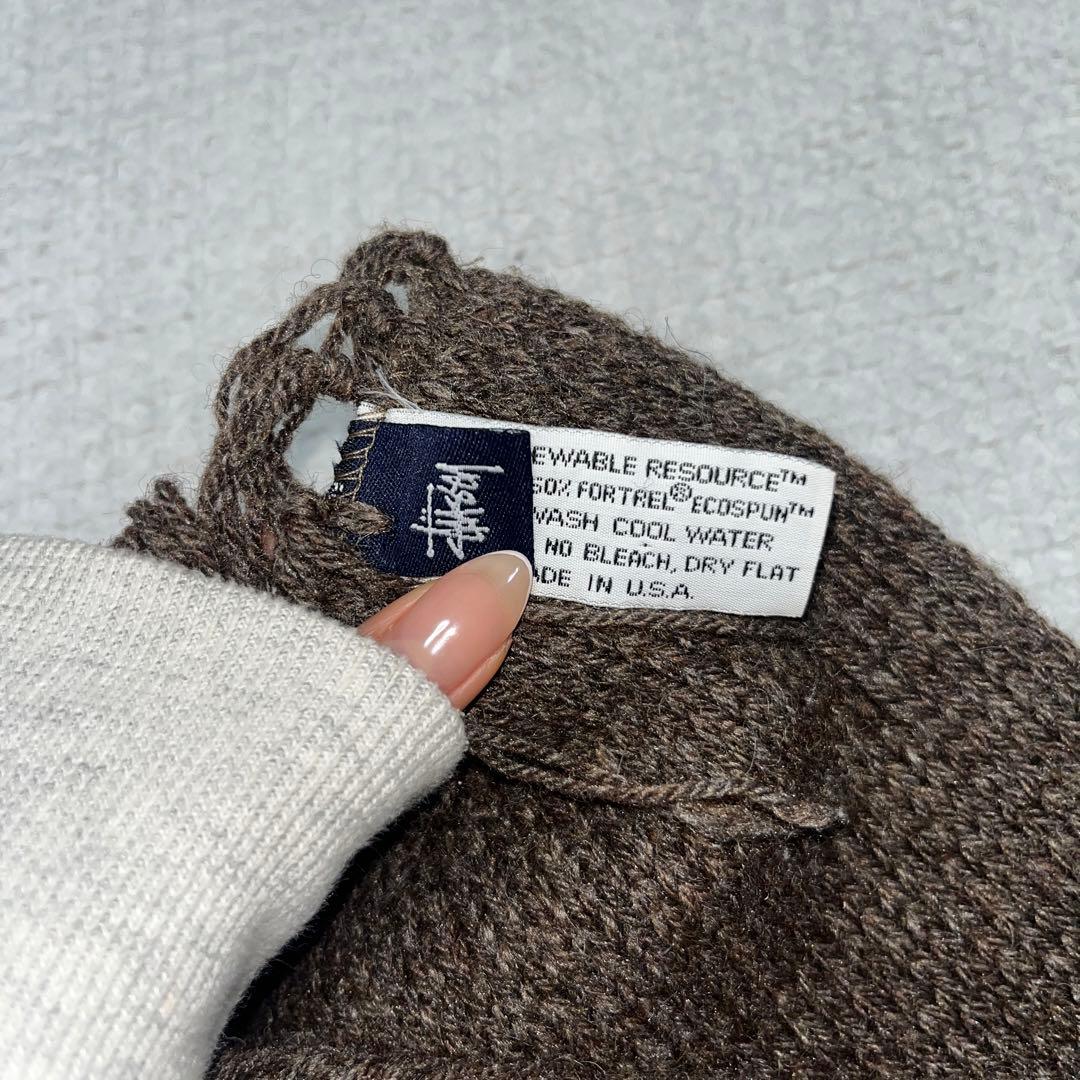 小物 vintage stussy muffler brown