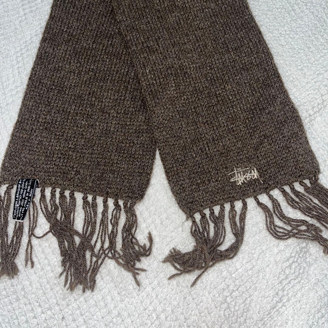 小物 vintage stussy muffler brown