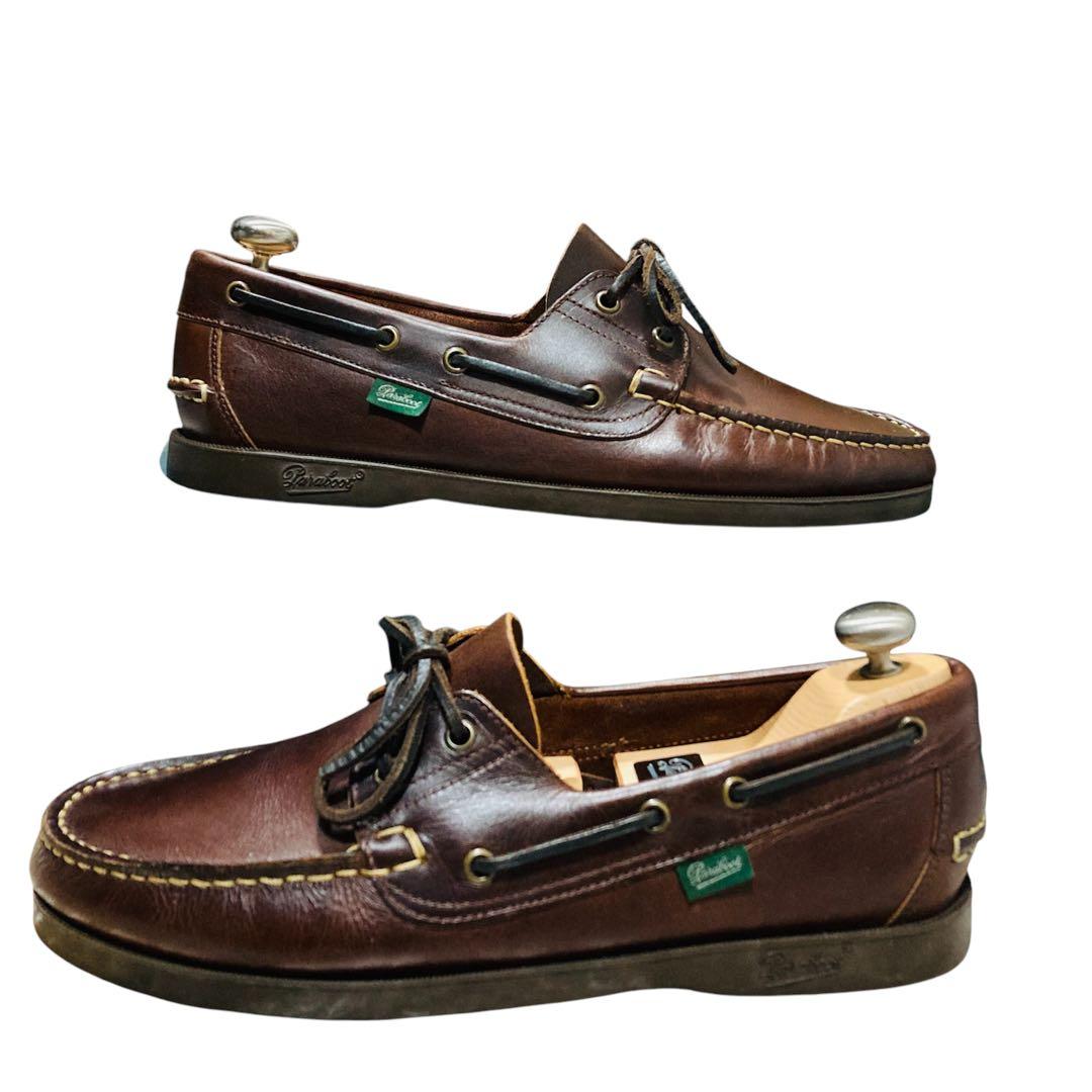 美品　Paraboot パラブーツ　デッキシューズ　8 ブラウン　バース