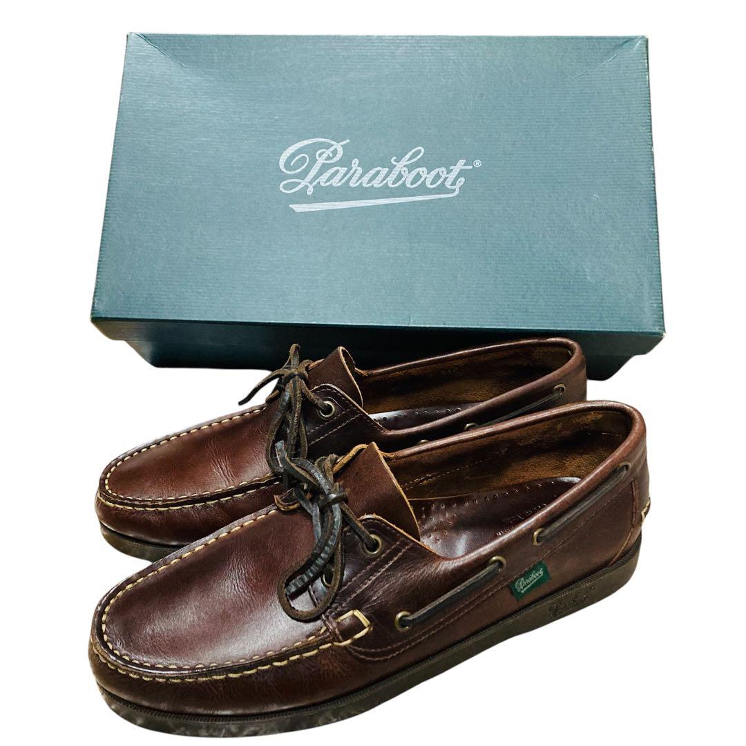 美品　Paraboot パラブーツ　デッキシューズ　8 ブラウン　バース