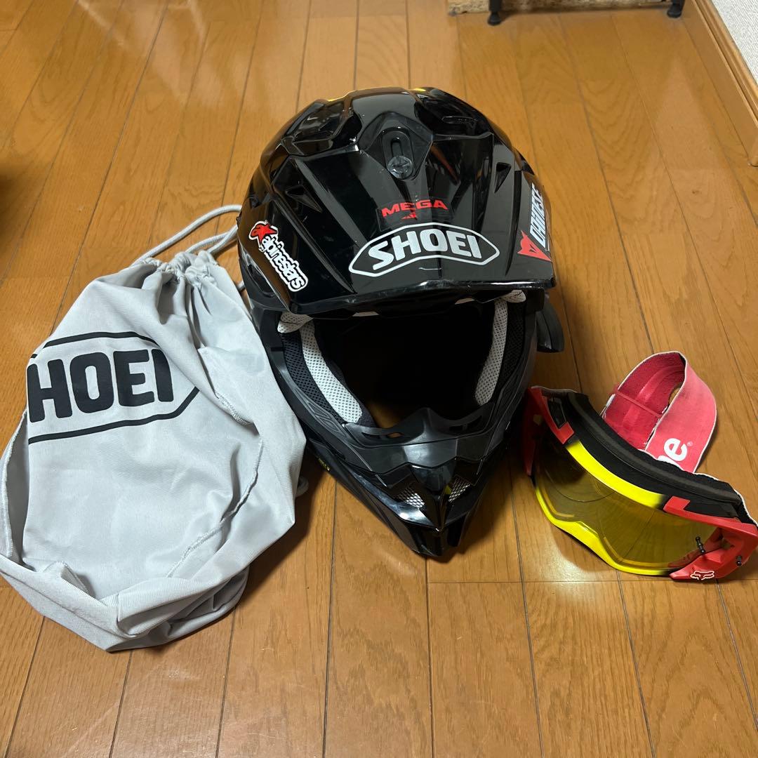 SHOEI VFX-WR オフロード　インカム（ケーブルなし）.ゴーグル付き