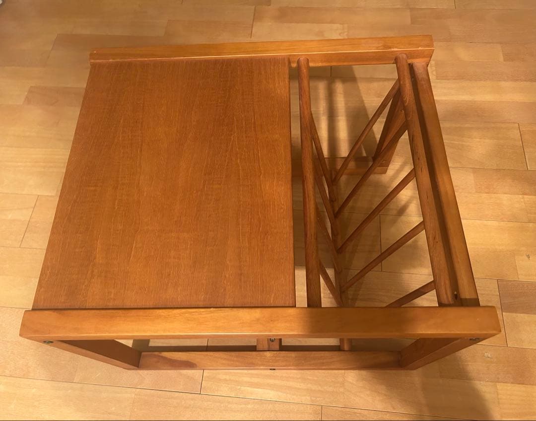 SCANTEAK サイドテーブル マガジンラック