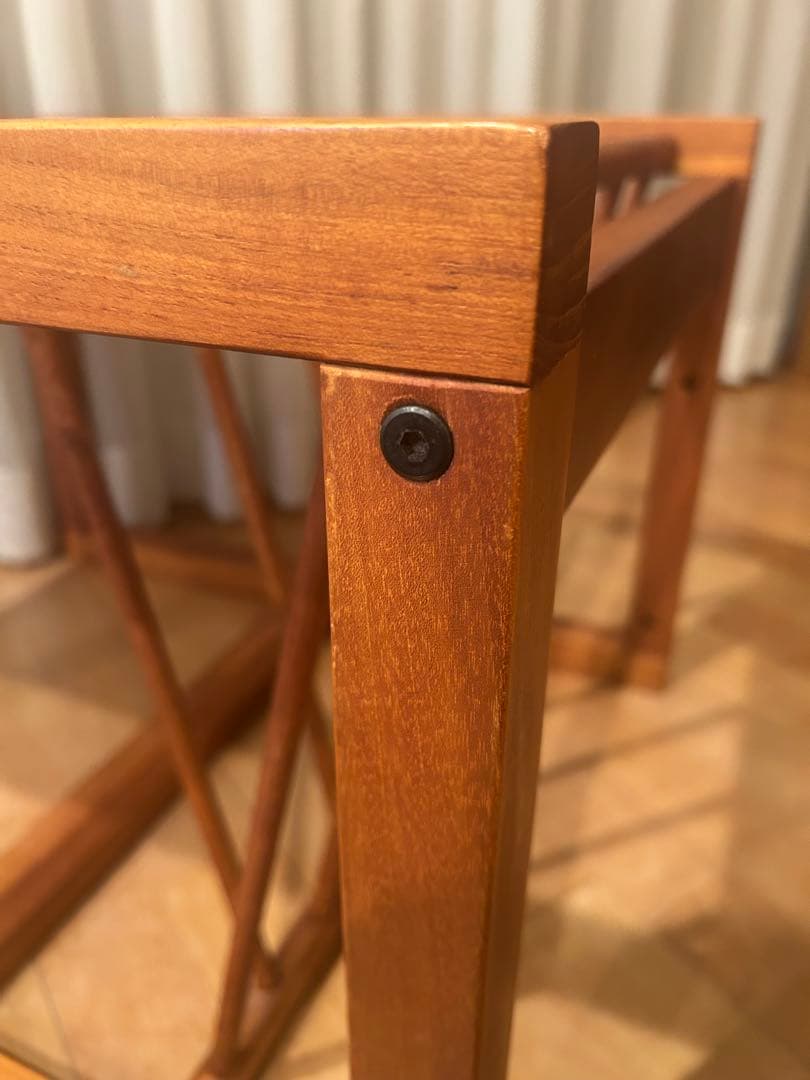 SCANTEAK サイドテーブル マガジンラック