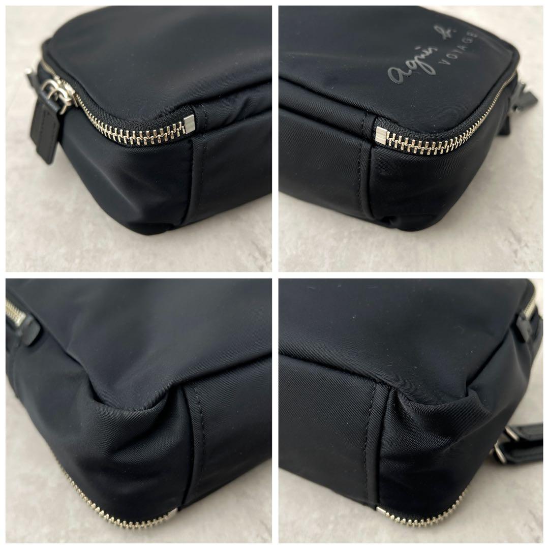 【美品✨️】agnes b コンパクトナイロンショルダーバッグ ブラック