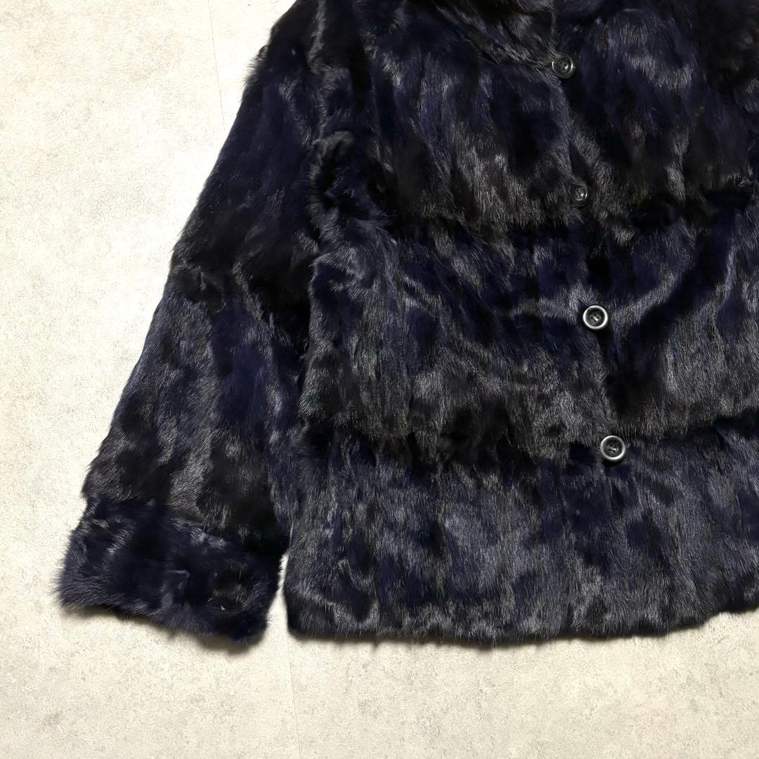 クチュールエンバ　EMBA ミンク　シルク リバーシブルコート　リアルファー