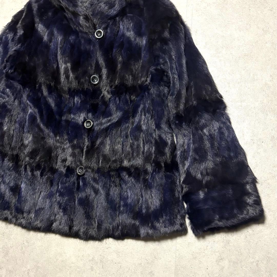 クチュールエンバ　EMBA ミンク　シルク リバーシブルコート　リアルファー