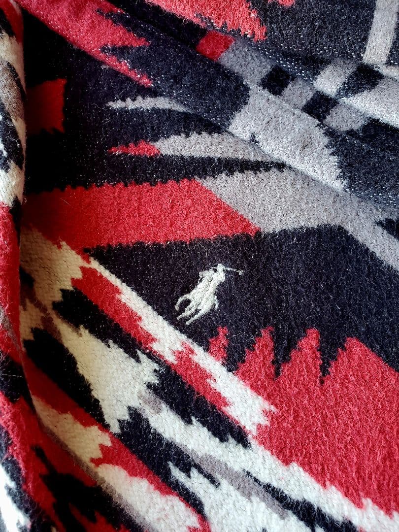 ポロラルフローレン ネイティブ アメリカン コットン ラグ ブランケット