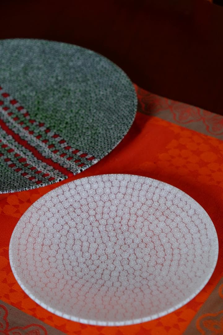 ミルフィオリ ガラス プレート グラス 江波冨士子/舩木倭帆/藤田喬平/田子美紀