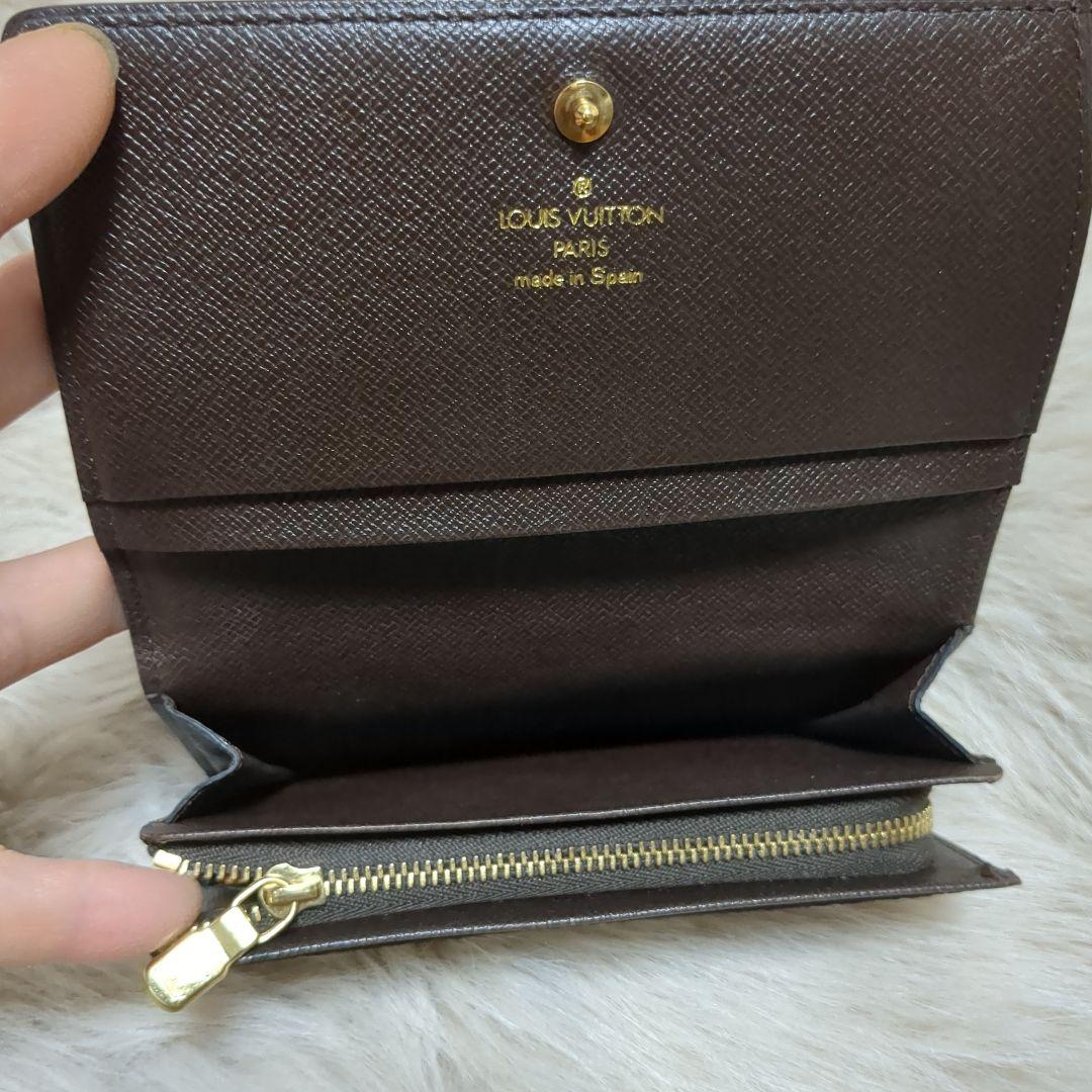 ダミエ　折り財布　外観美品　難あり