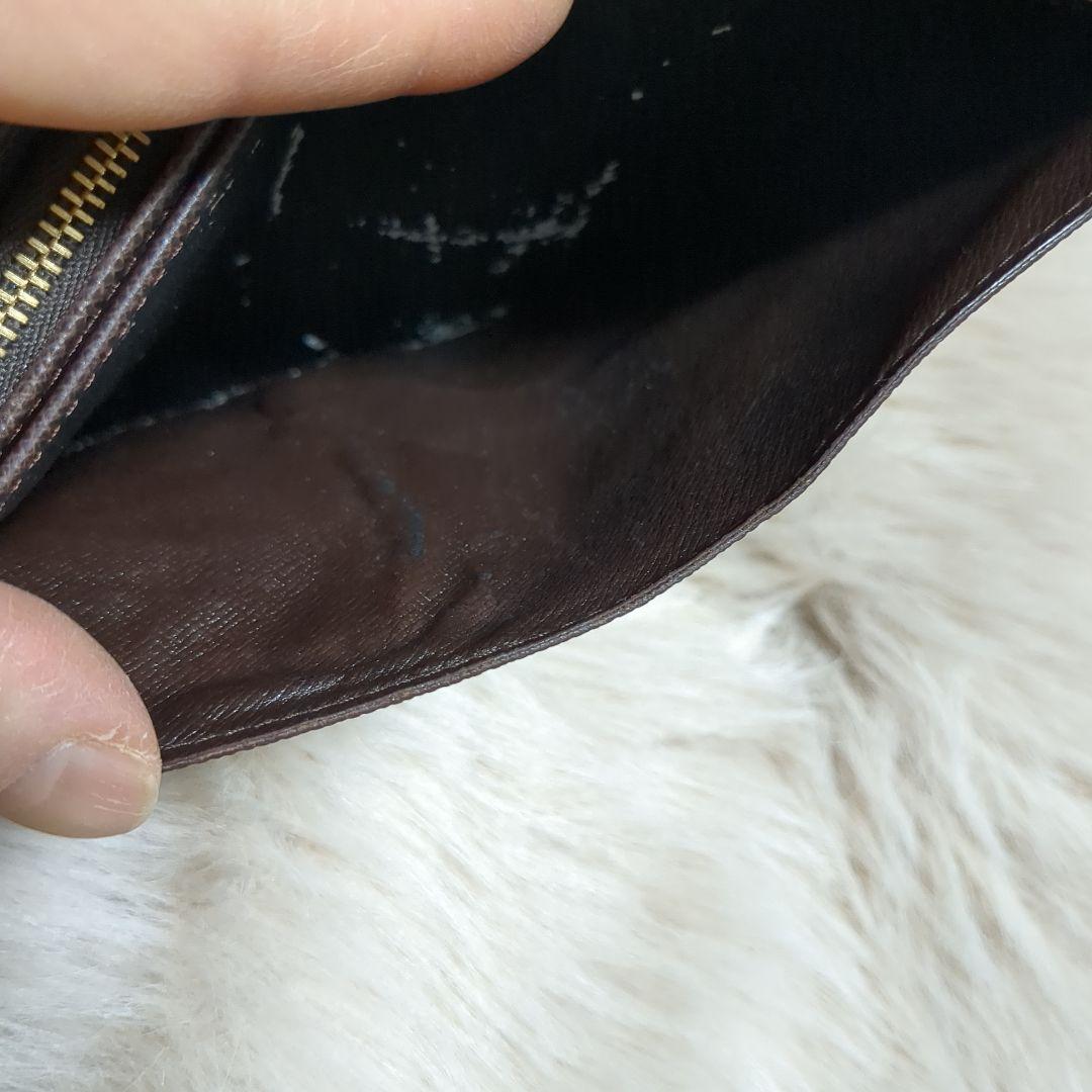 ダミエ　折り財布　外観美品　難あり