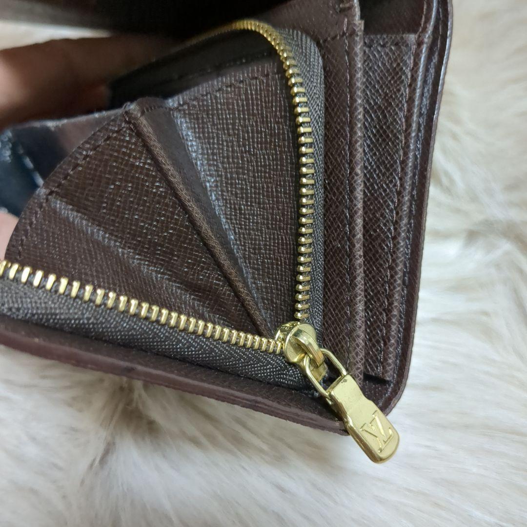 ダミエ　折り財布　外観美品　難あり