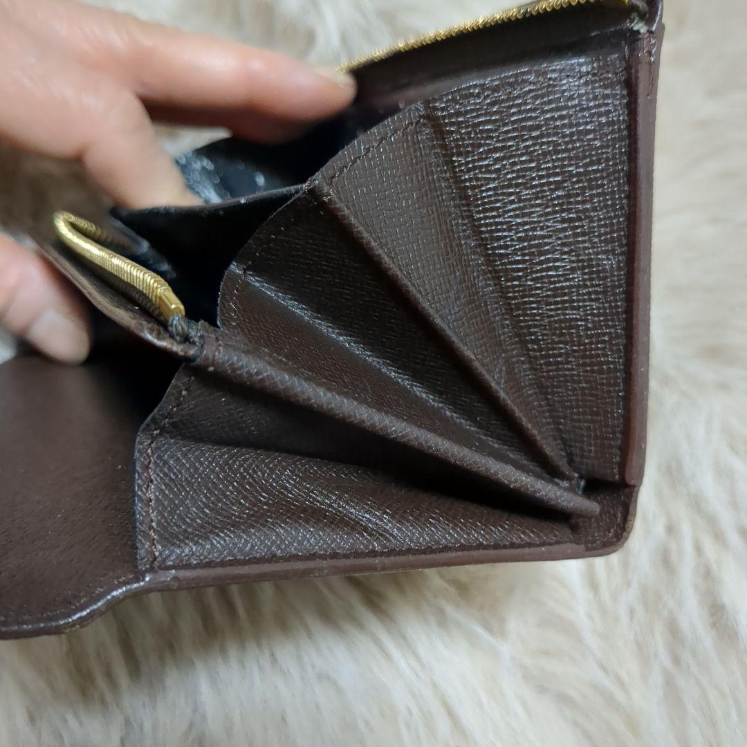 ダミエ　折り財布　外観美品　難あり
