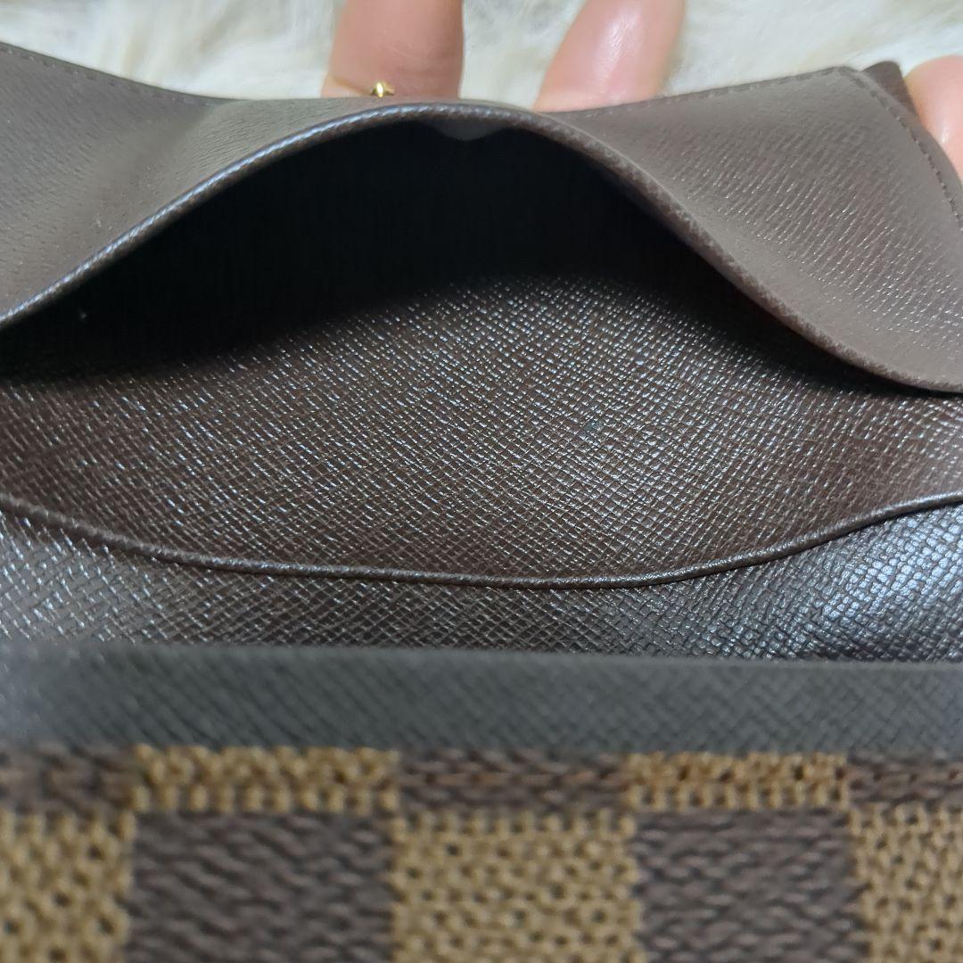 ダミエ　折り財布　外観美品　難あり