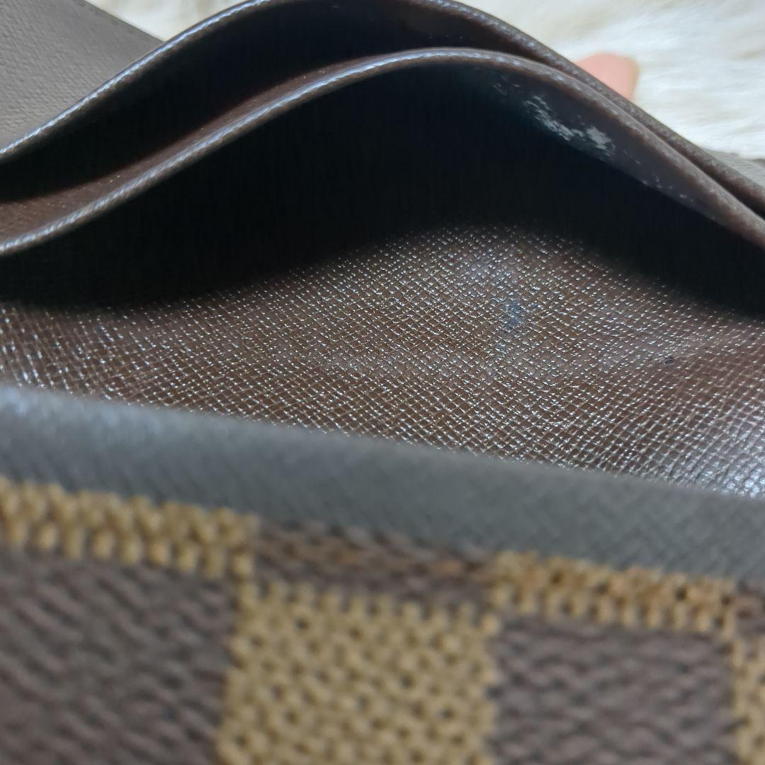 ダミエ　折り財布　外観美品　難あり