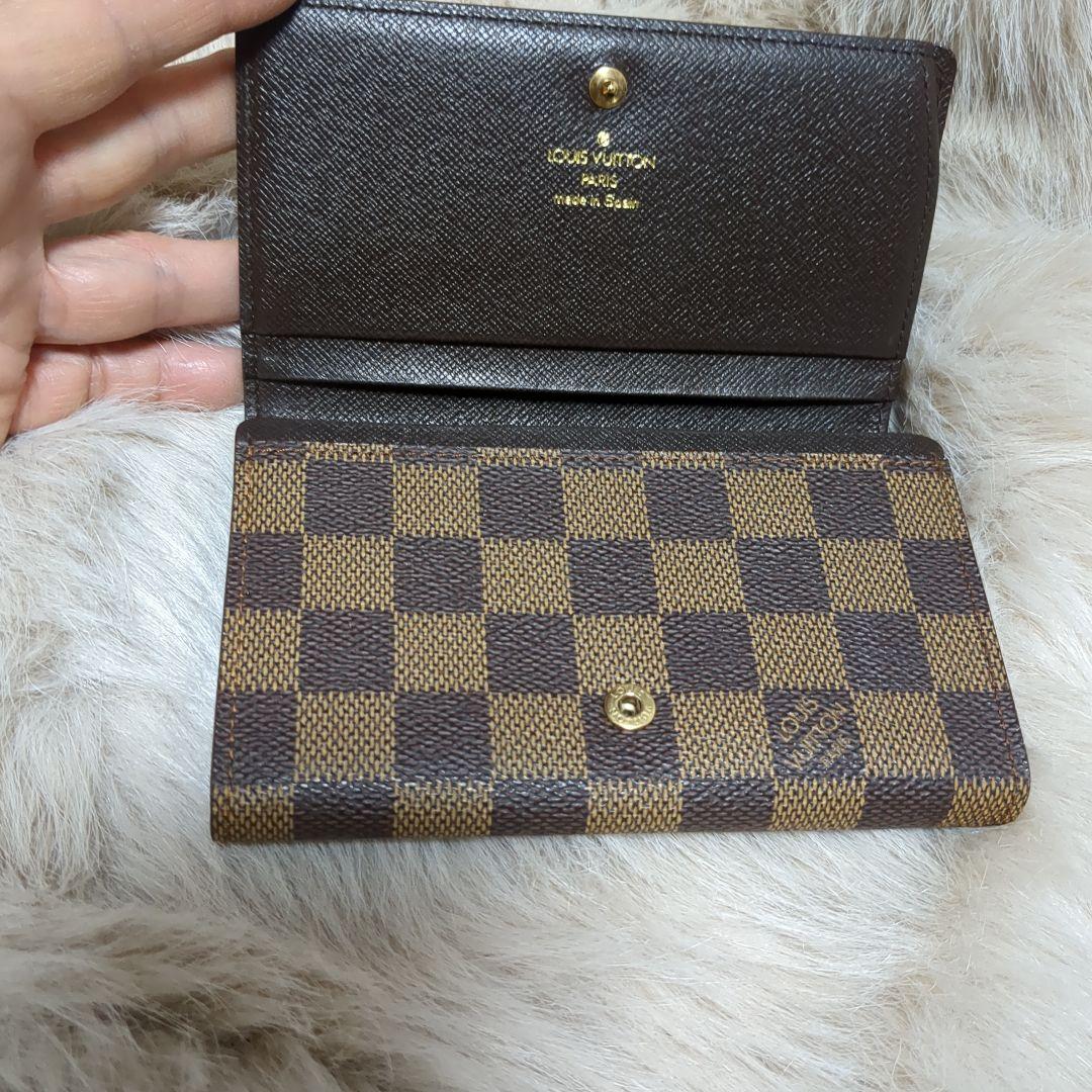 ダミエ　折り財布　外観美品　難あり