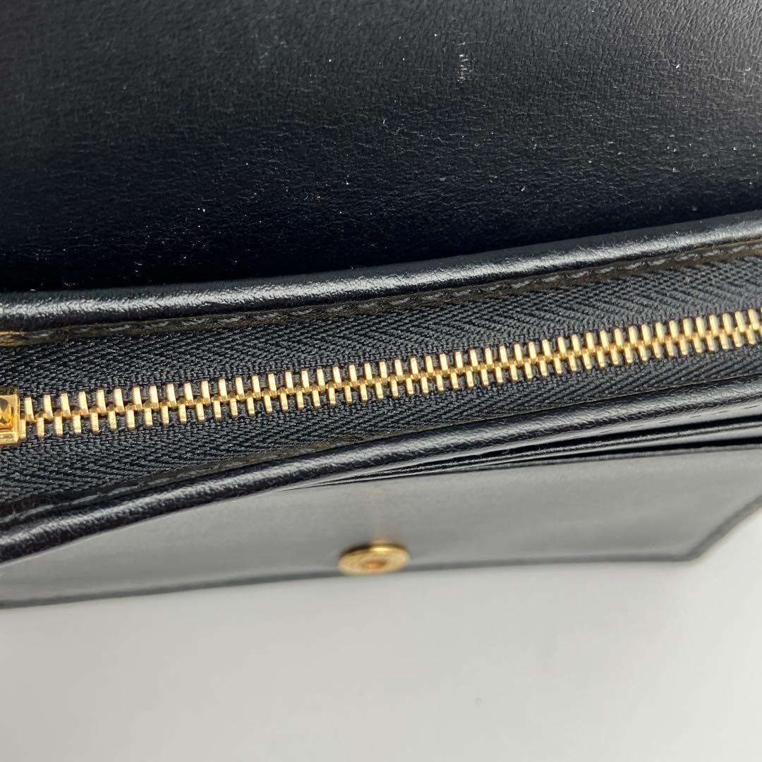 【未使用級】GUCCI グッチ マトラッセ マーモント ミニウォレット ブラック