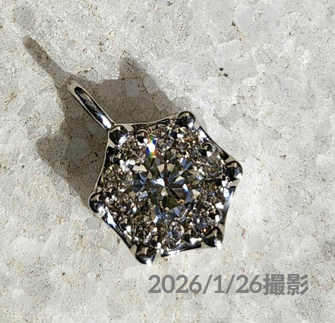 プラチナネックレス　Pt900　ネックレストップ　ダイヤモンド　0.31ct ✨
