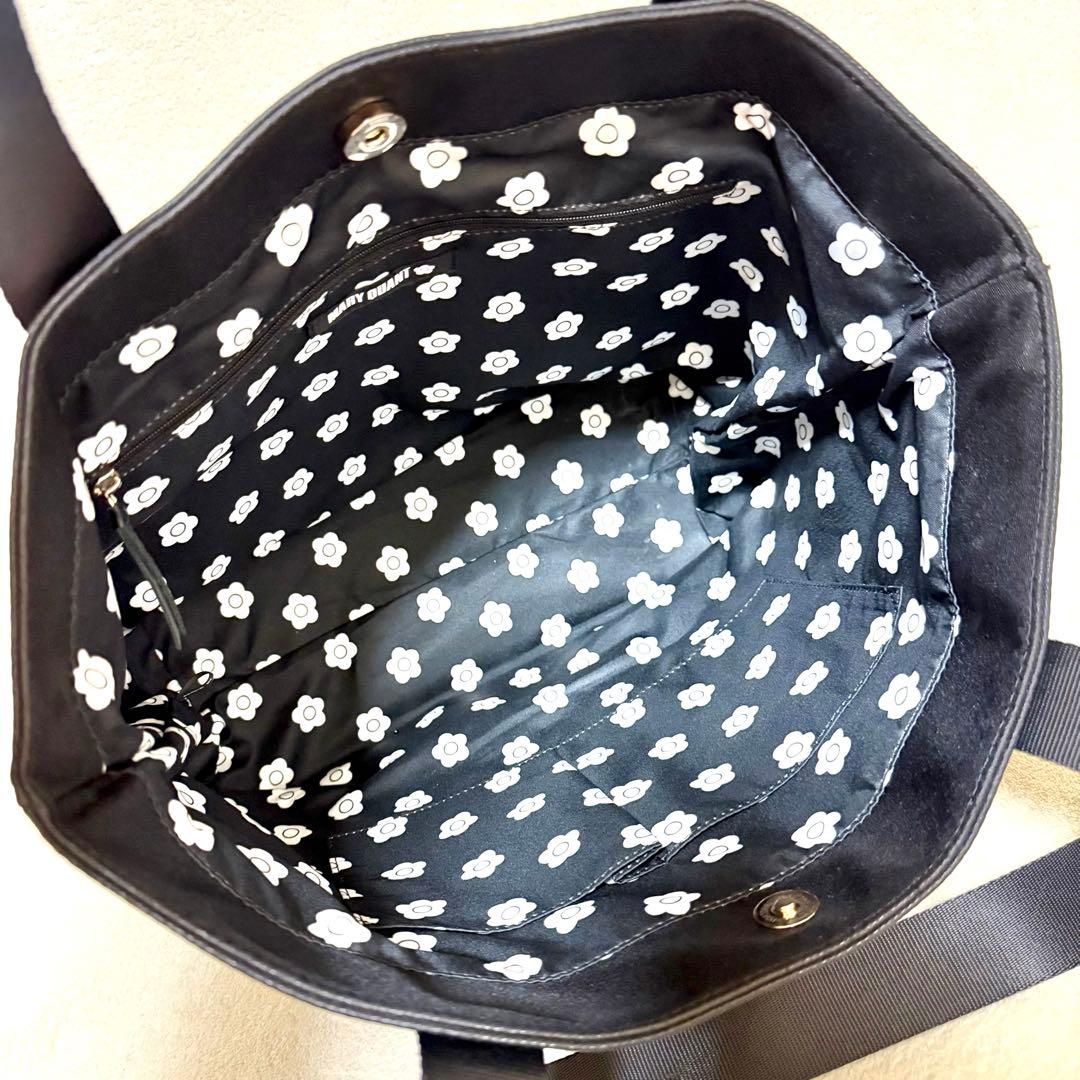 希少 極美品✨ MARY QUANT ワッペンポイントシャイニートートバッグ