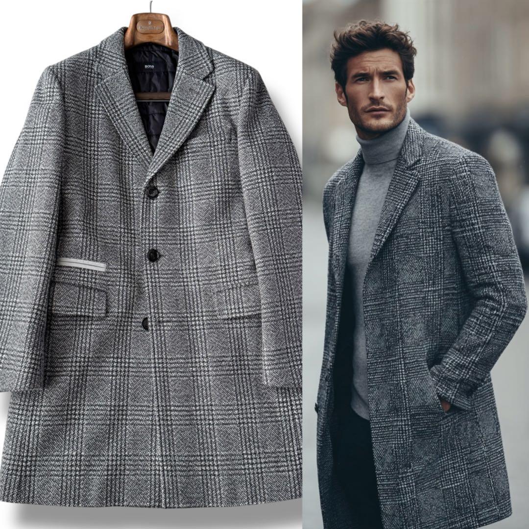 HUGO BOSS ヒューゴボス チェスター コート グレー 48 L相当!!