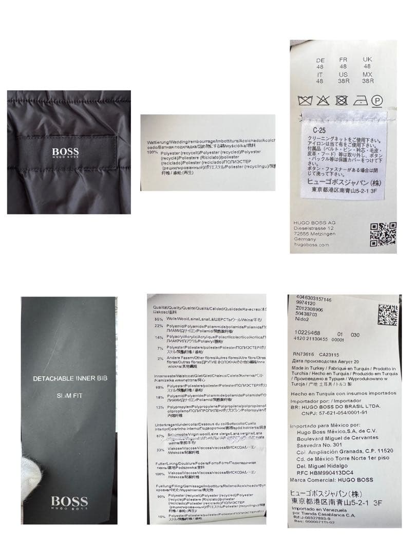HUGO BOSS ヒューゴボス チェスター コート グレー 48 L相当!!