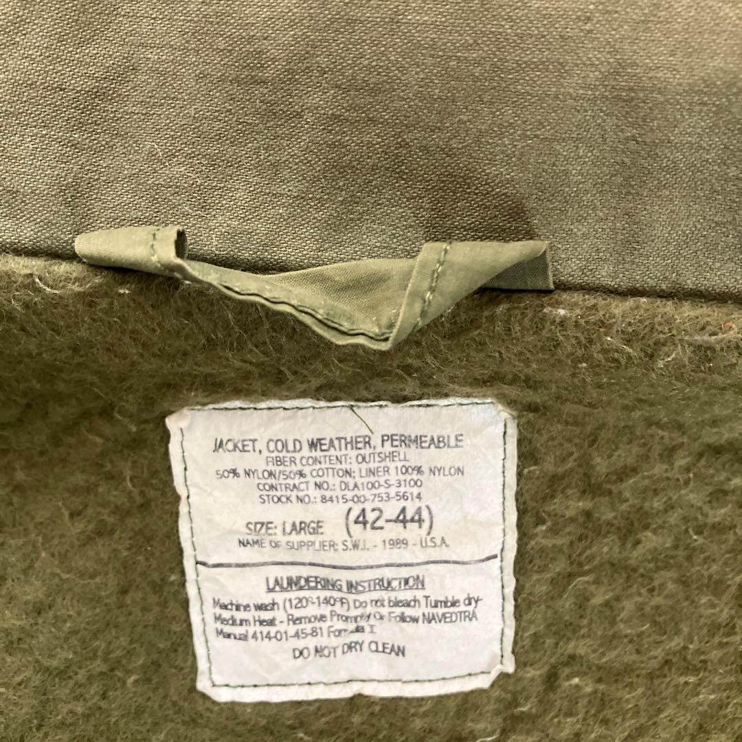 1989年　U.S. Navy A2デッキジャケット size42-44
