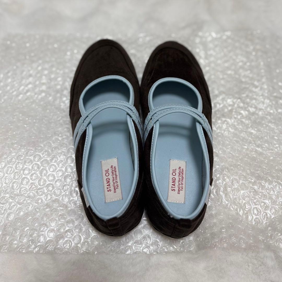 STAND OIL ストラップメリージェーンスニーカー(マロンコンビ) 24.5