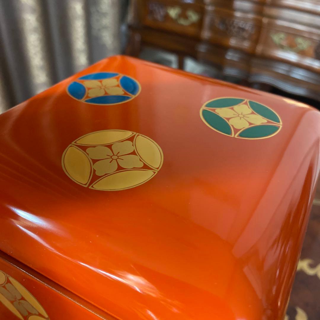 天然木　姫小重　三段重　雛祭り　ひな祭り　うるし塗　漆　白木屋　レア