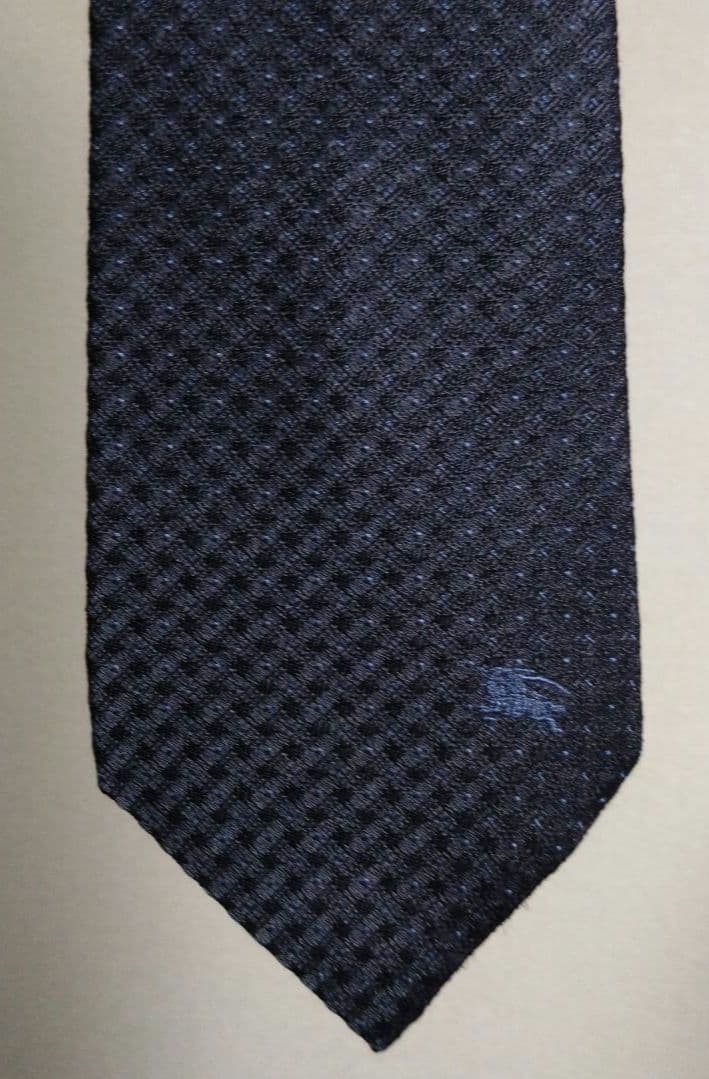 バーバリー シルク ネクタイ ネイビー