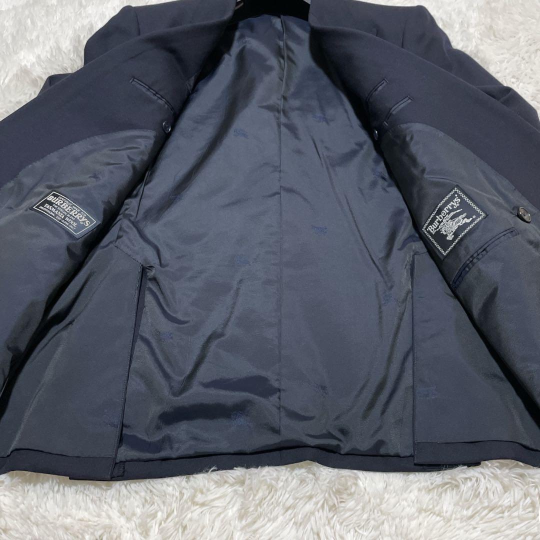 極美品✨ Burberry バーバリー 紺ブレ タスマニアウール 金ボタン L