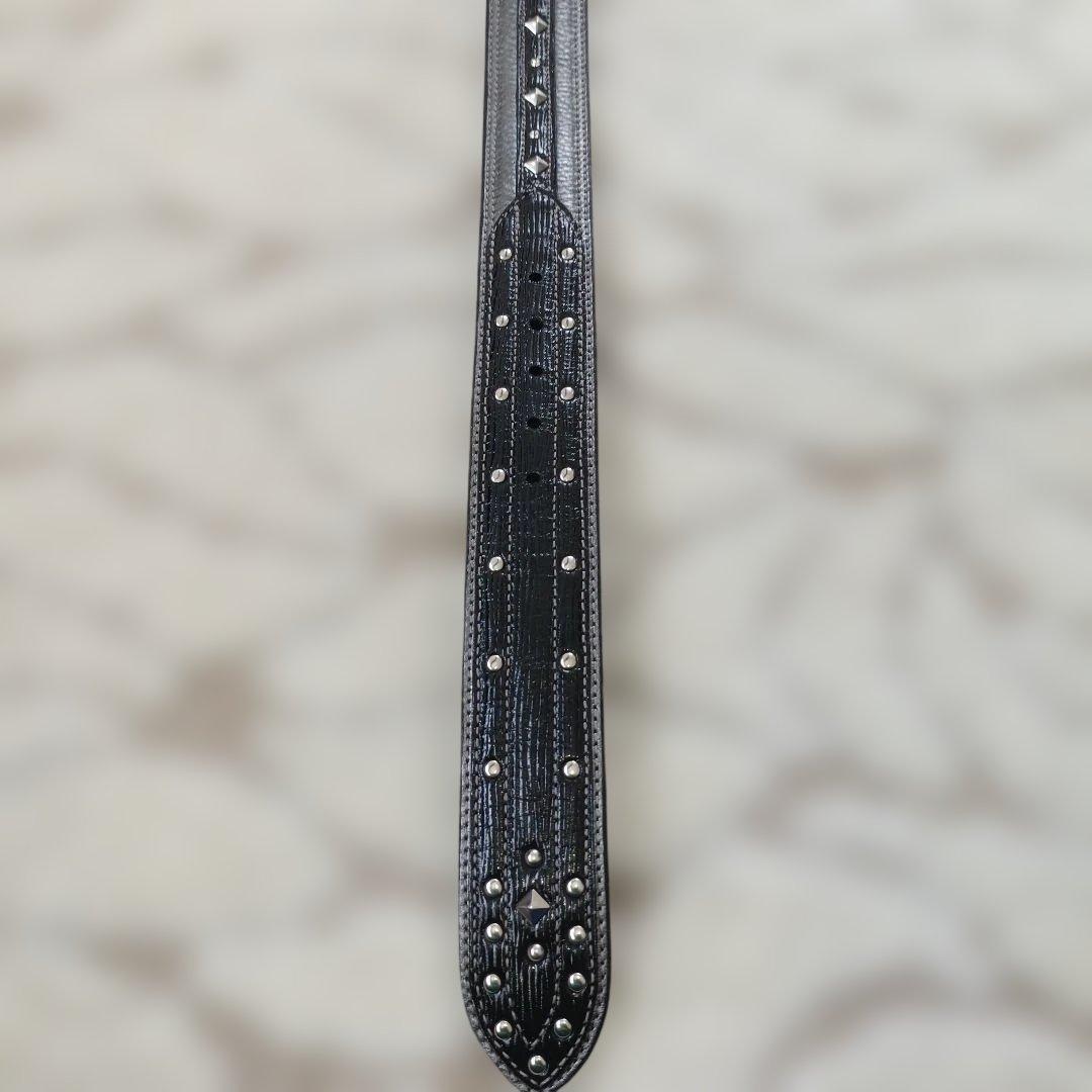 【極美品】牛革ベルト BELTFACTORY マーカー付き 黒 ゴルフ 北海道