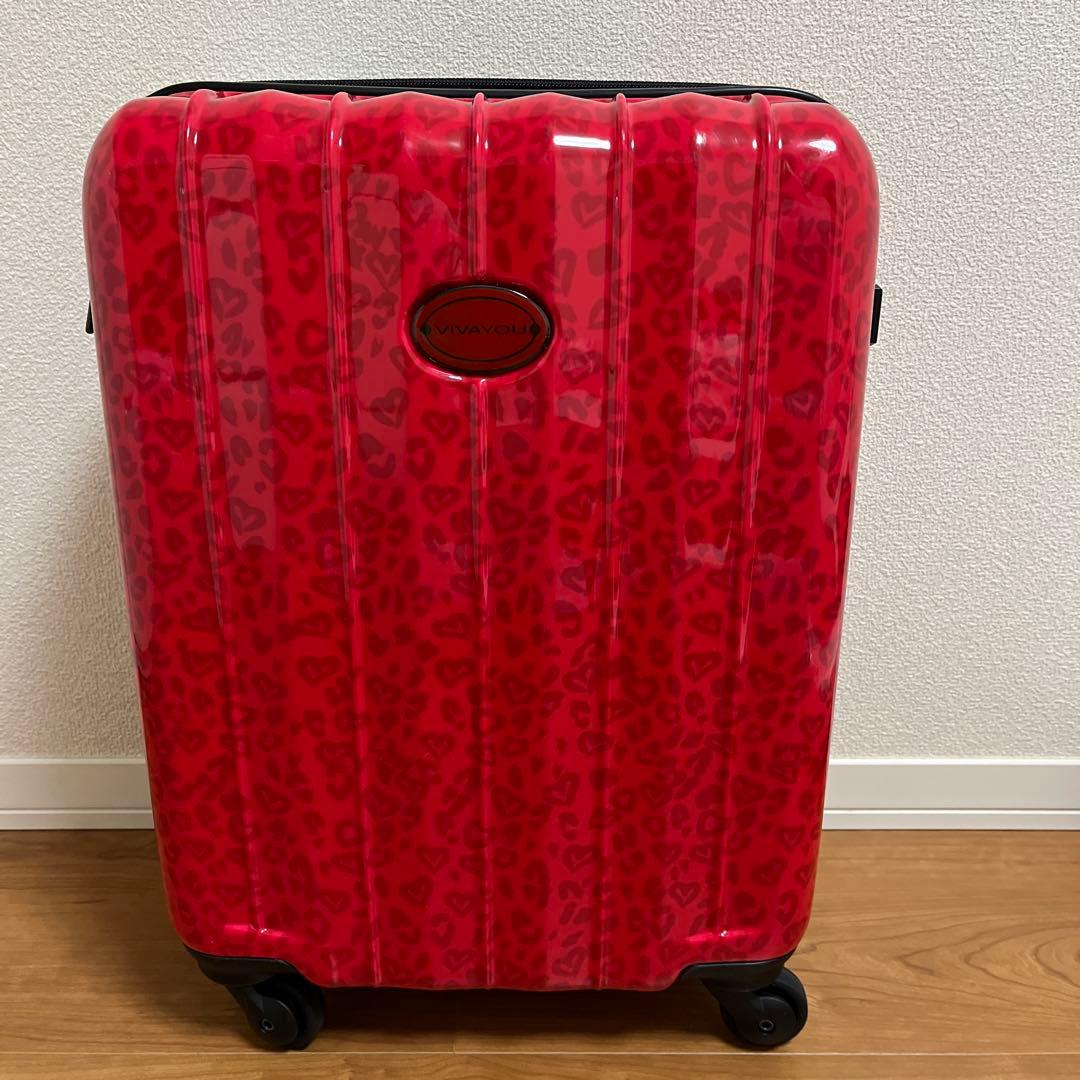 ハート模様 ピンクキャリーケース