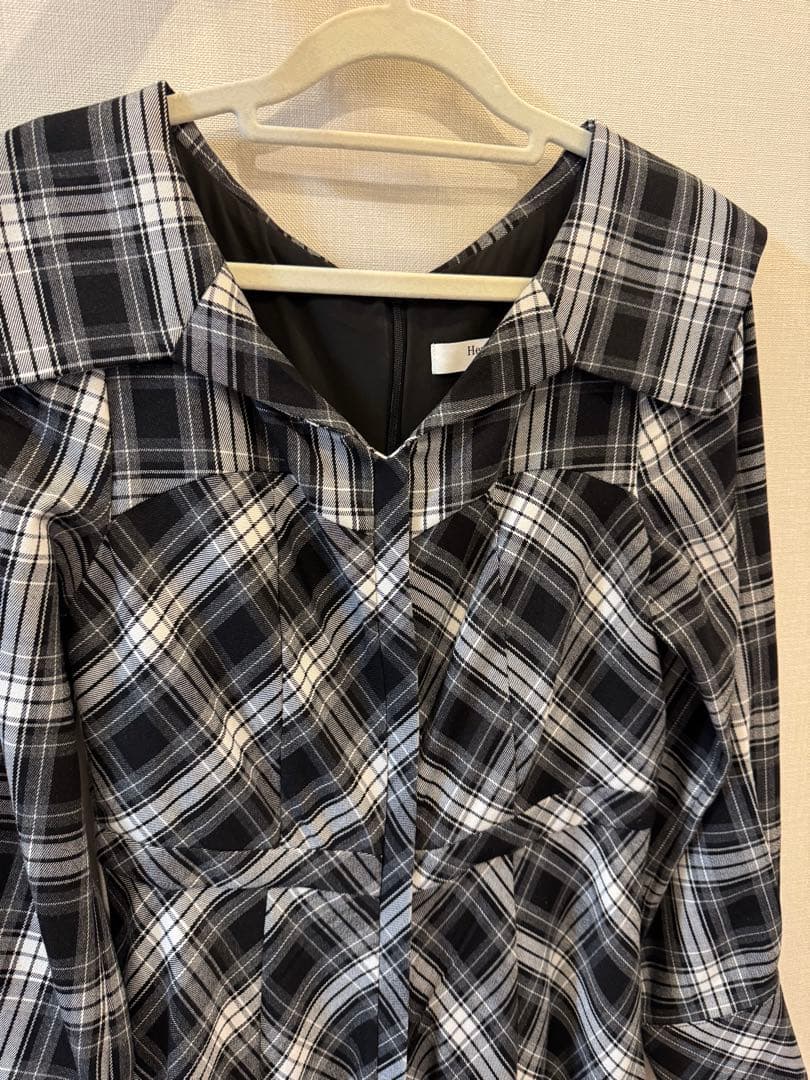 即配送　Coutume Plaid Flare Dress Mサイズ
