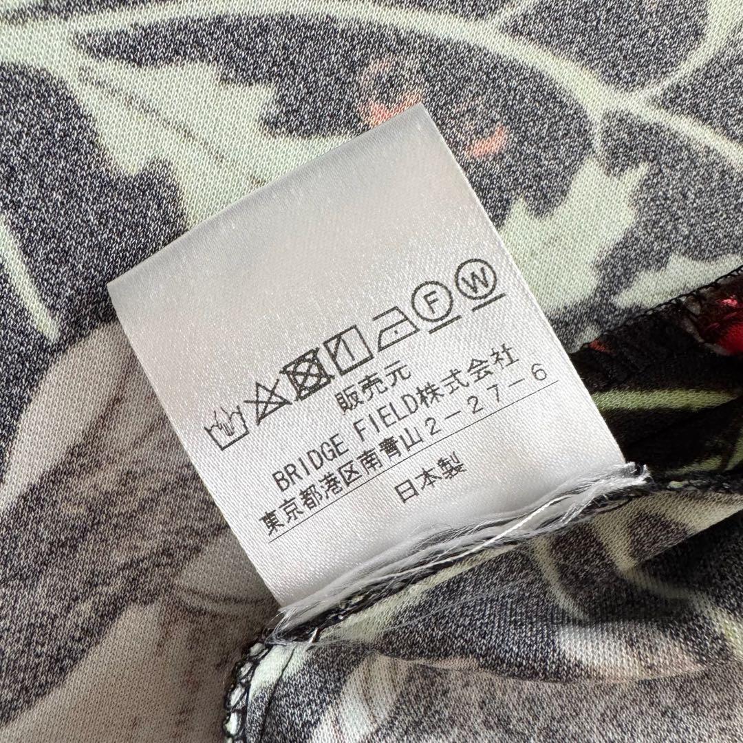 美品　コルコバード　ロングワンピース　ボウタイ　赤　総柄　M