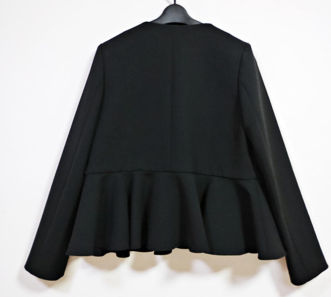 最安値 極美品YOKOCHANヨーコチャン パール付ペプラムジャケット 黒 36