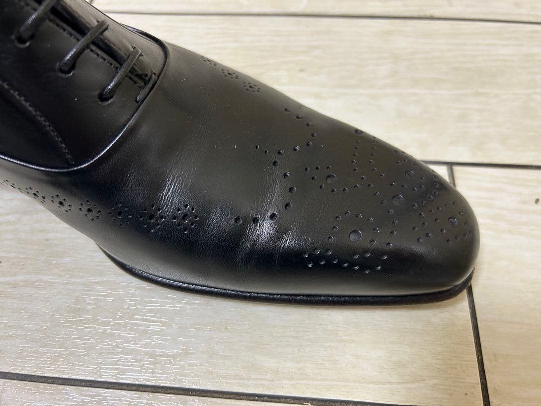 Santoni ブラックオックスフォードシューズ　11542