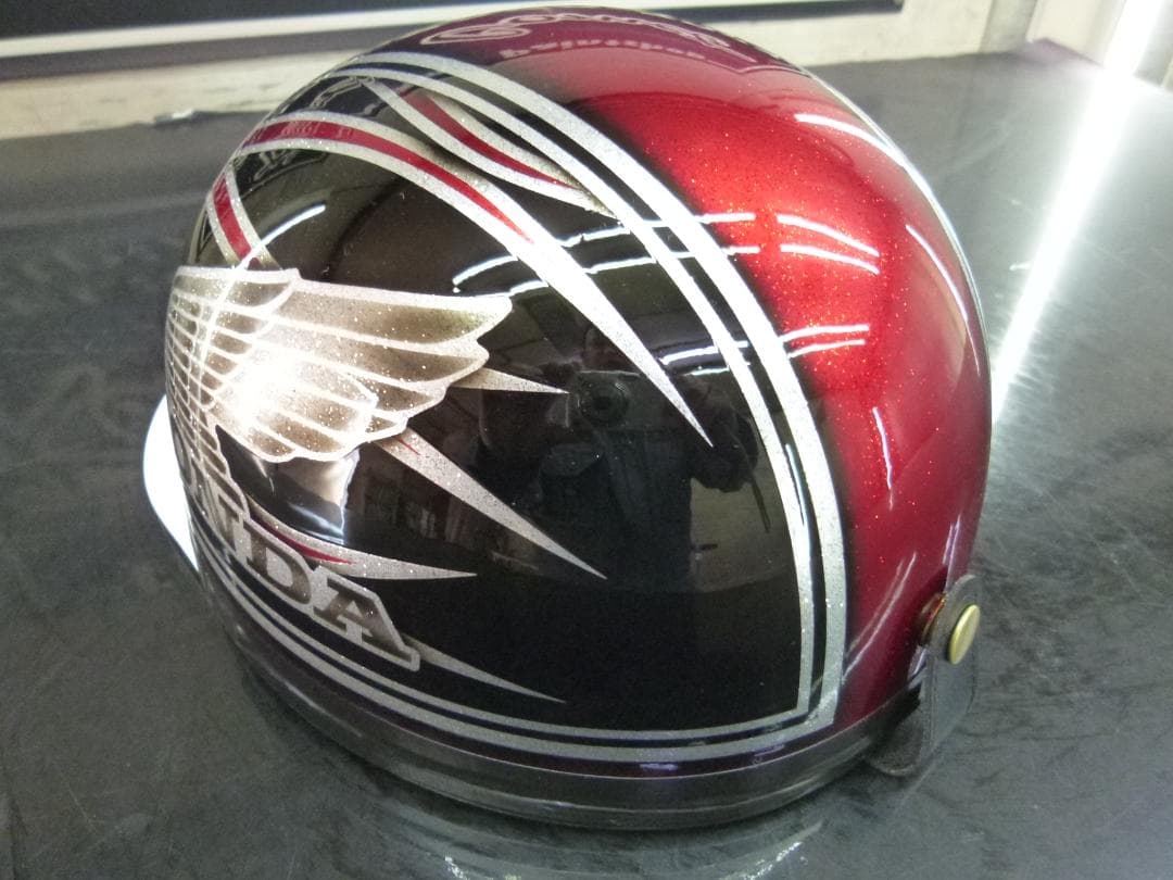 三つボタン‼送料込！！カスタムコルク半　ホンダ　ファイヤーラメ最安値172