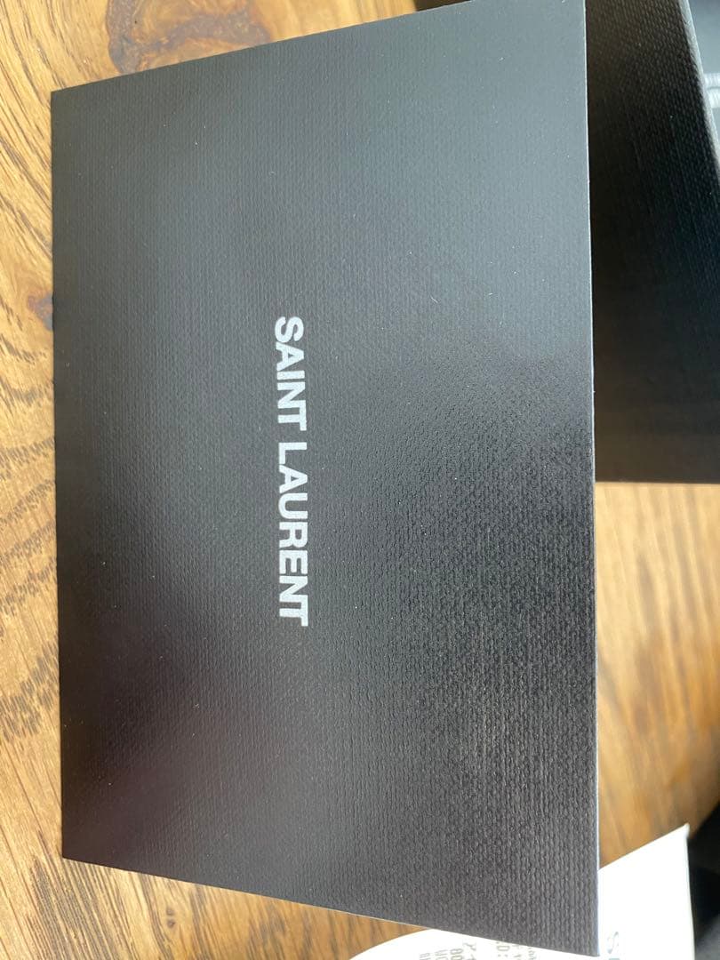 Saint Laurent ラウンドファスナー 二つ折り財布 レザー ブラック