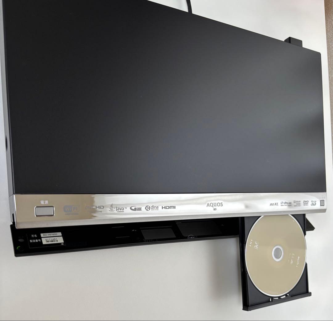SHARP AQUOS ブルーレイディスクレコーダー BD-W1600(美品)