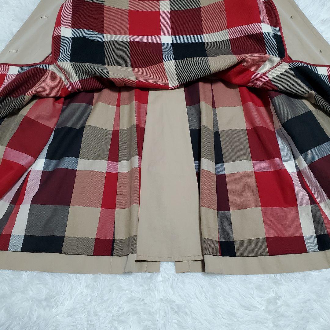 美品✨ブルーレーベルクレストブリッジ　トレンチコート 牛革 チェック 38M