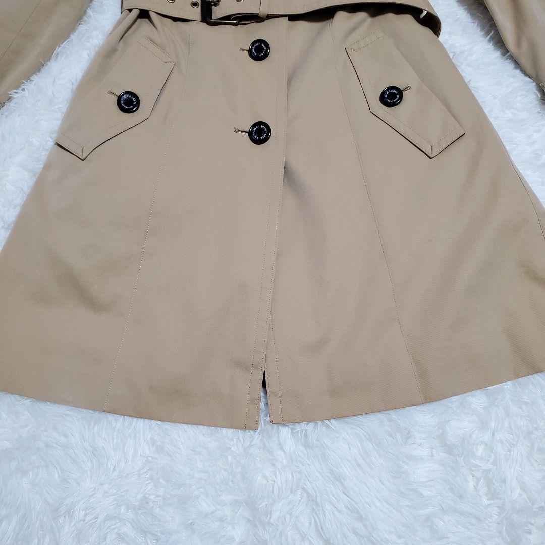 美品✨ブルーレーベルクレストブリッジ　トレンチコート 牛革 チェック 38M