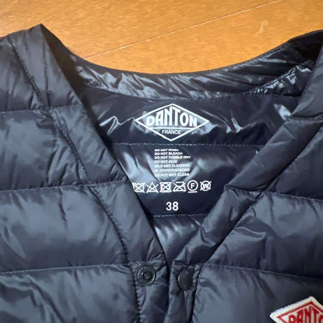 DANTON ダントン ダウンベスト サイズ38 ブラック Vネック