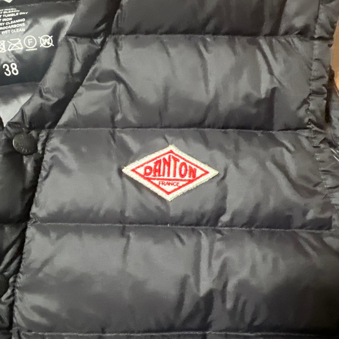 DANTON ダントン ダウンベスト サイズ38 ブラック Vネック