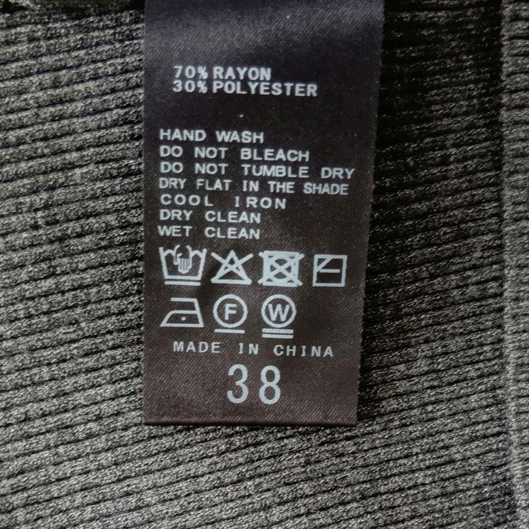 【NOBLE】 完売品 RY/PLリブハイネックロングワンピース サイズ38